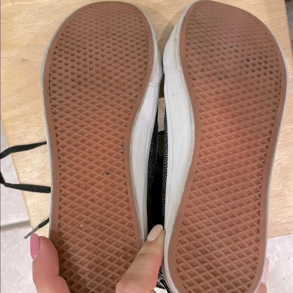 Vans High Top SK8 Metallic Black Silver Pebble Sneakers Unisex M 7.5 W 9 - Picture 3 of 16